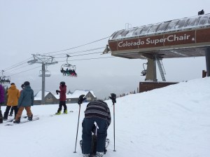 Top of the Colorado Superchair lift at Breckenridge Ski Resort