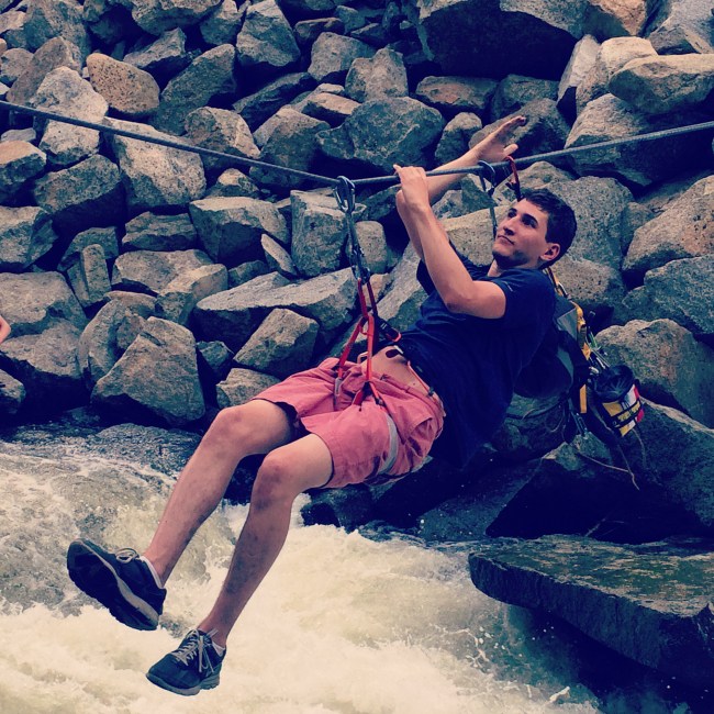 Tyrolean Traverse Boulder Creek