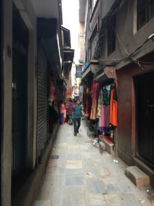 Narrow Kathmandu alley