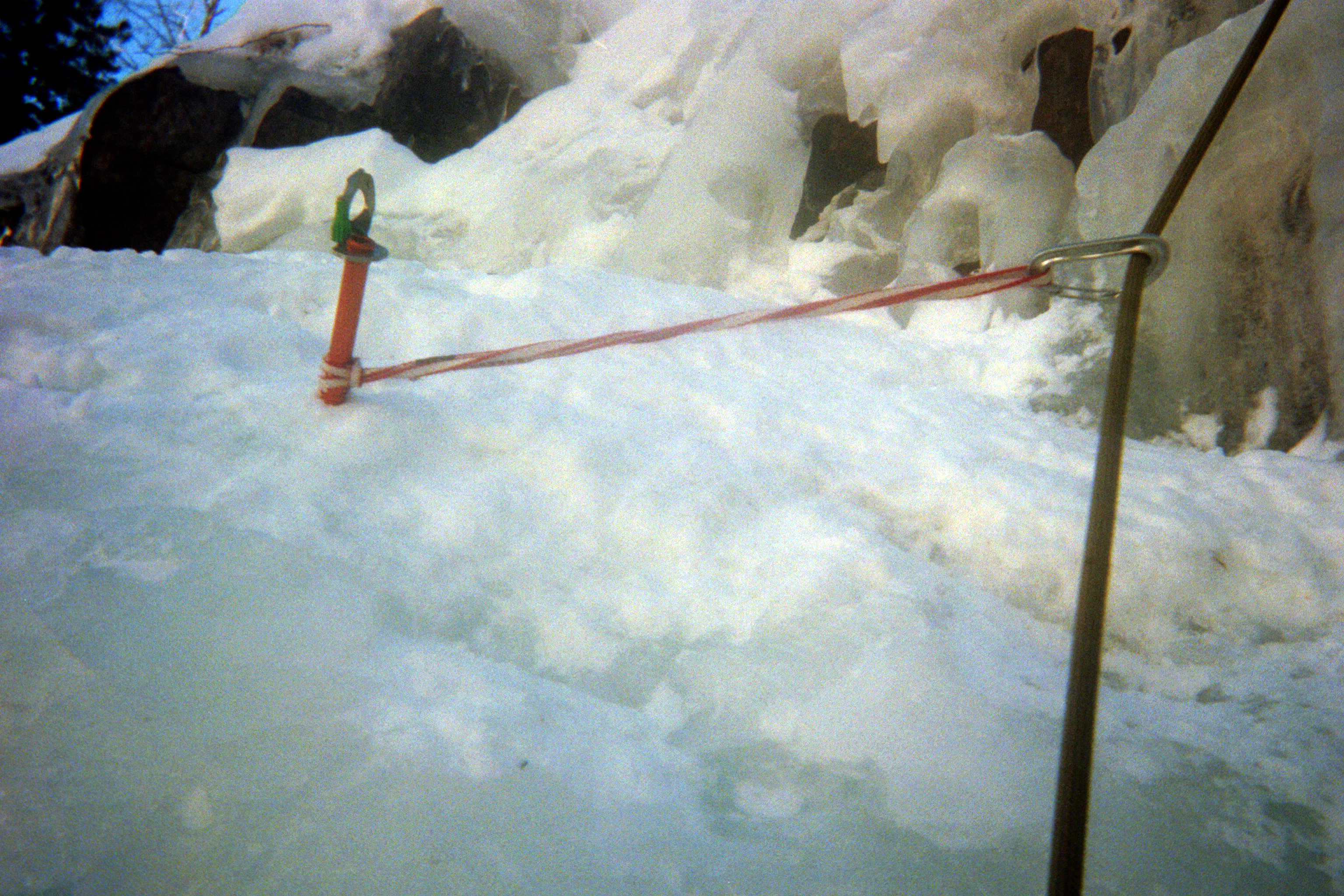 Bad Ice Screw Placement Petzl Laser Speed Light